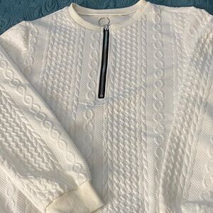 Source Unknown Women's Cream Cable Knit Sweater